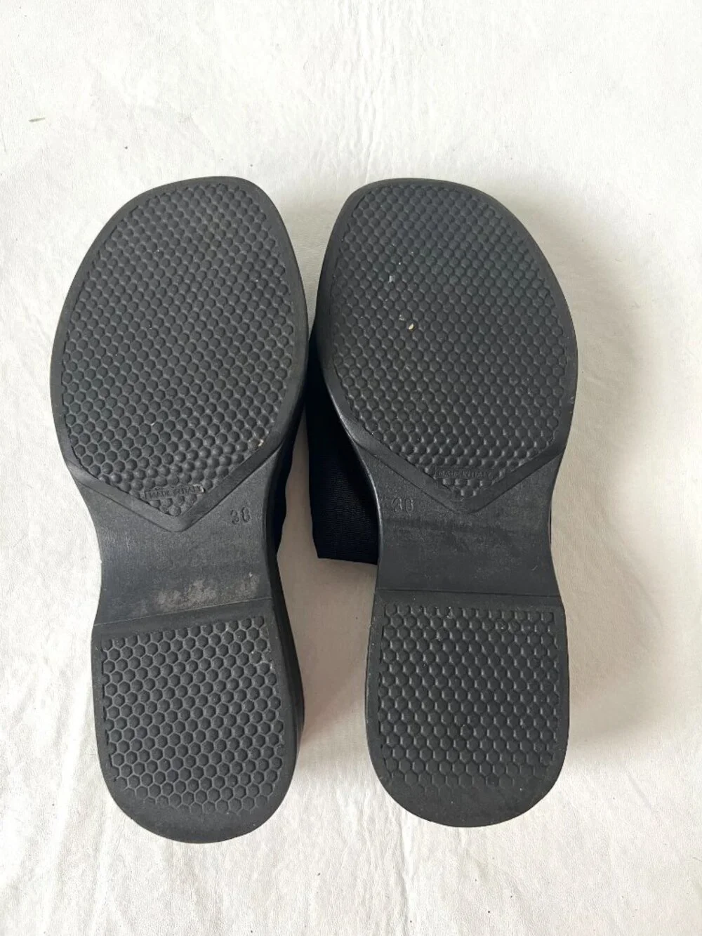 Steve Madden Slinky 30 slide sandals black mesh EU 38 womens 7 7.5 chunky wedge